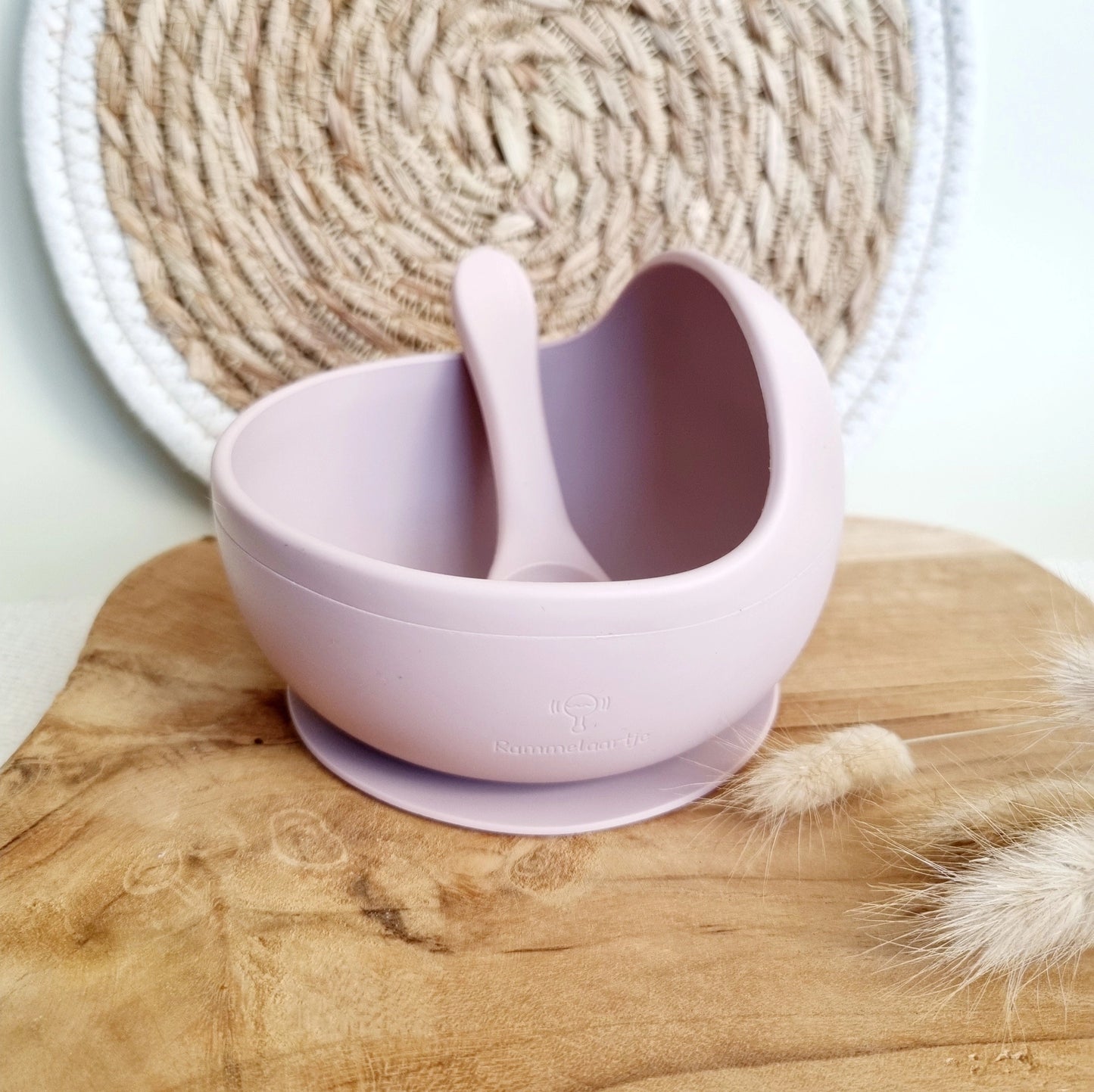 Ciotola in silicone con ventosa e cucchiaio