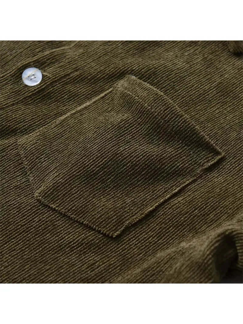 Camicia verde in Velluto - Hebi