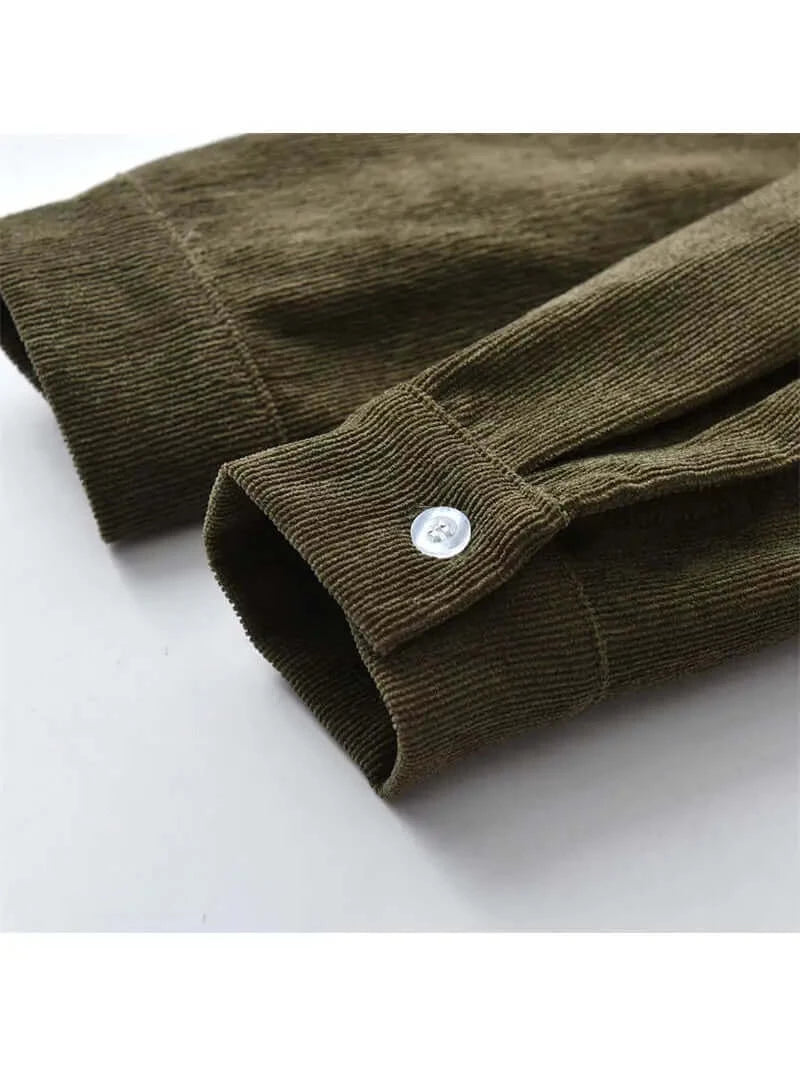 Camicia verde in Velluto - Hebi