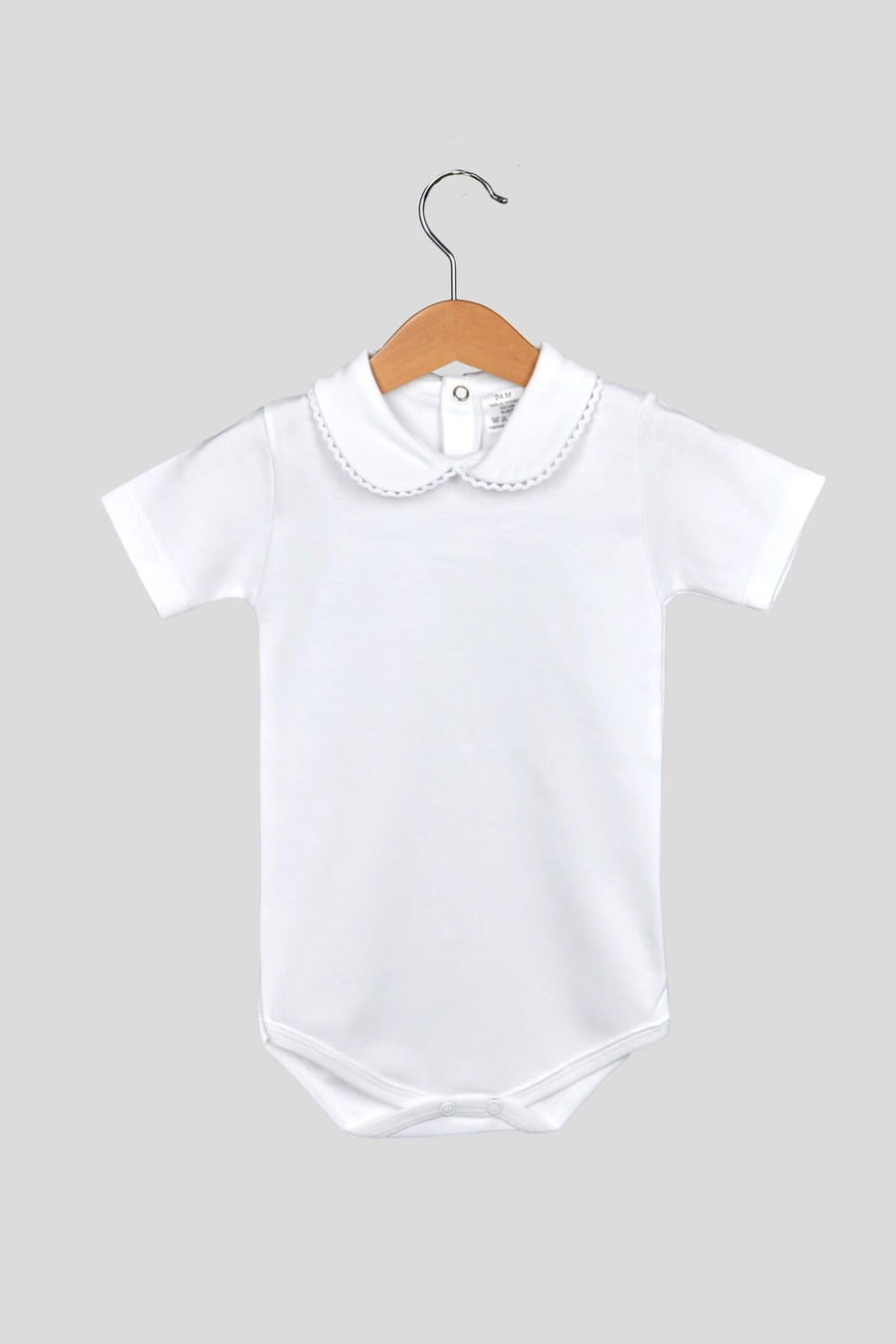 Body con colletto a manica corta in cotone