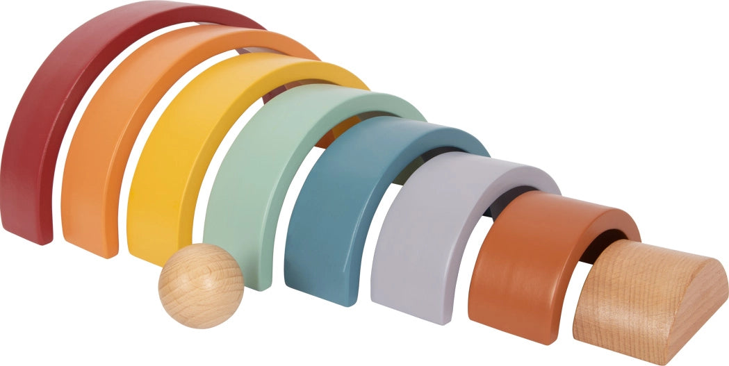 Cubetti da costruzione in legno Arcobaleno