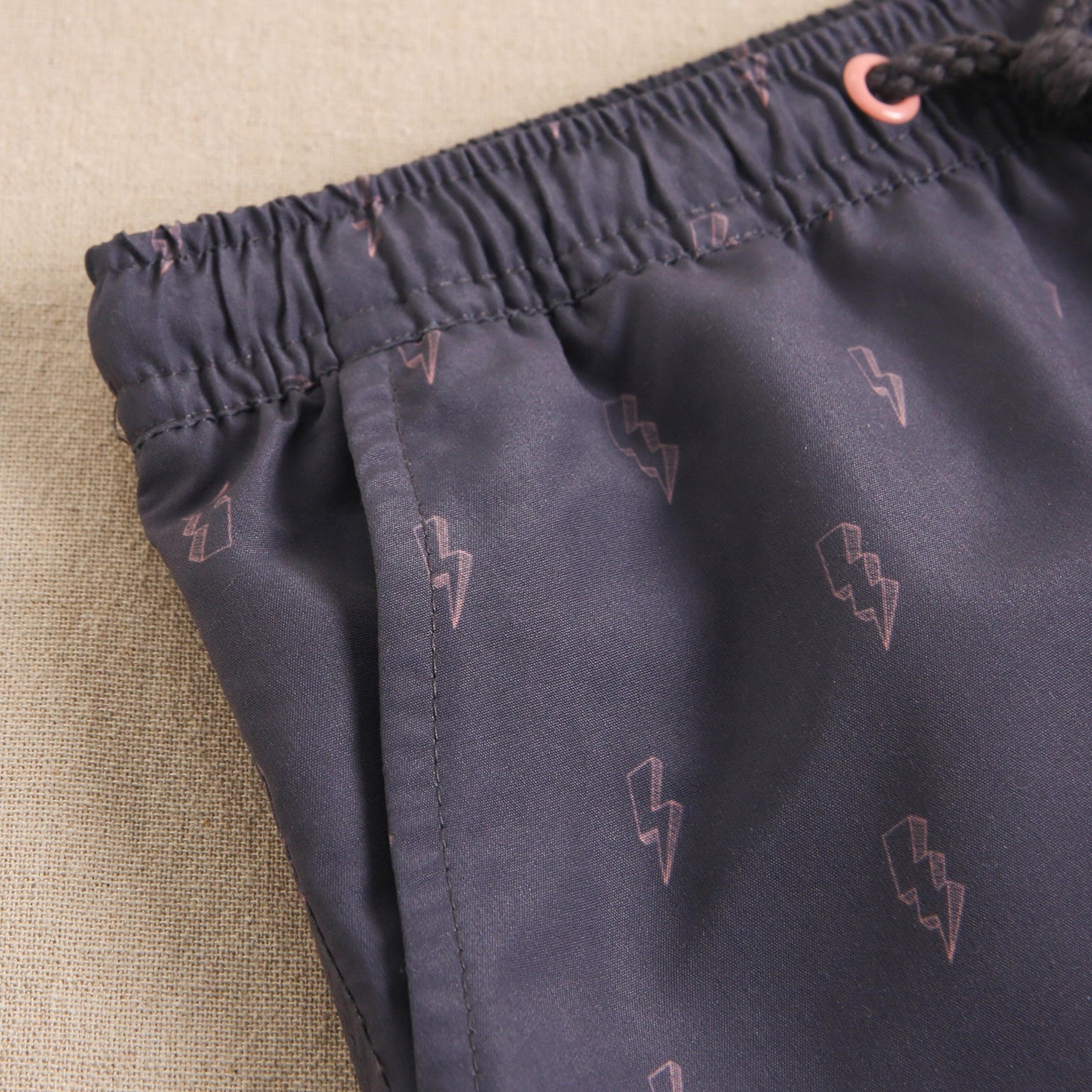 Rayon and drawstring children's swimsuit