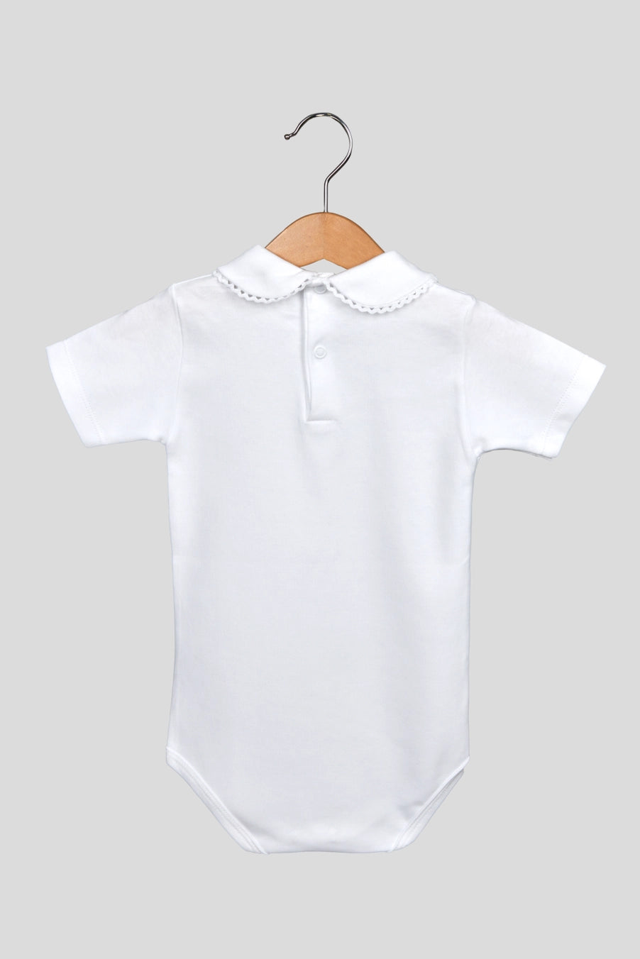 Body con colletto a manica corta in cotone